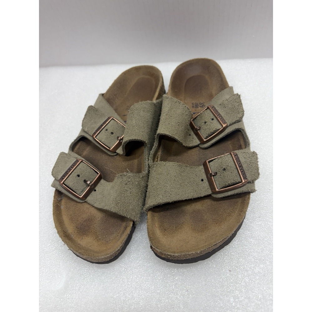 Birkenstock Arizona Suede 2 Strap Sandals Tan Womens Sz 39 US 9 Men's 7